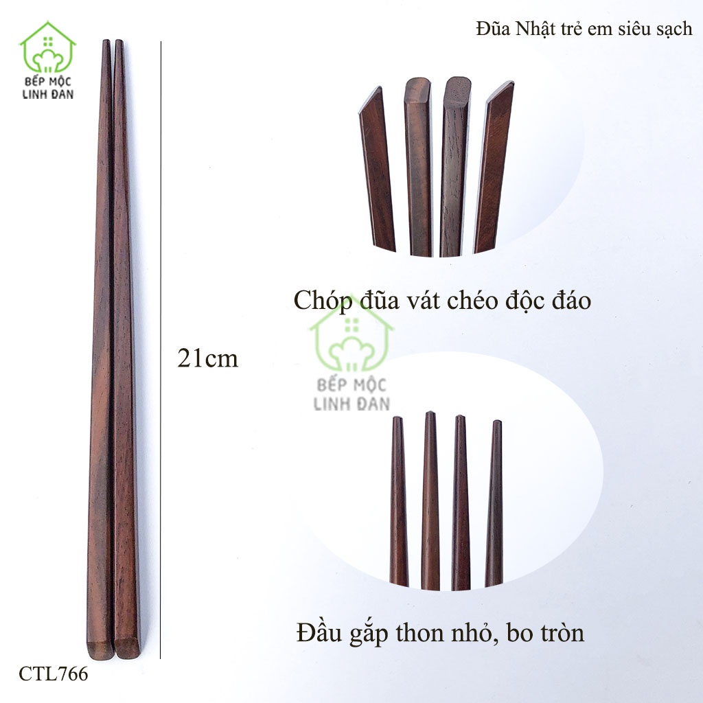 Đũa Nhật Trẻ Em Gỗ Trắc HAHANCO   Giúp Bé Dùng Đũa Dễ Dàng