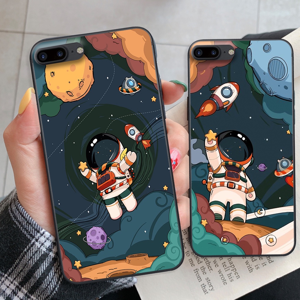 Ốp lưng Iphone 7 PLUS- IPHONE 7S PLUS- IPHONE 8 PLUS vũ trụ phi hành gia cực hot siêu cute-rẻ-bền