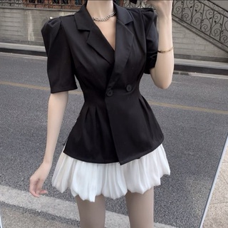 Set vest tay ngắn va chân váy bí kèm ảnh thật và video shop