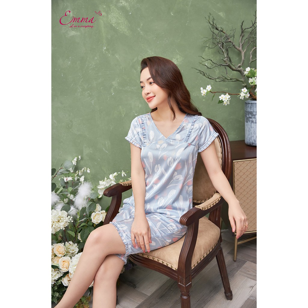 Đồ Bộ Mặc Nhà Emma Chất Liệu Lụa- EHLU.21.034.04