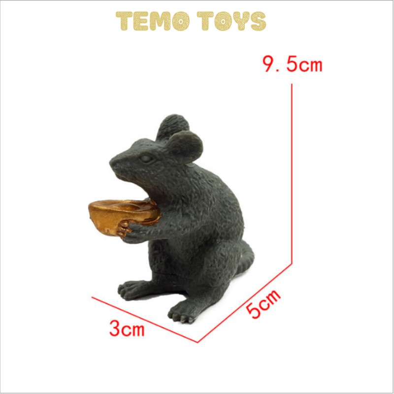 Đồ chơi trẻ em 12 con giáp cho bé , bộ đồ chơi động vật mô hình bằng nhựa Temo Toys