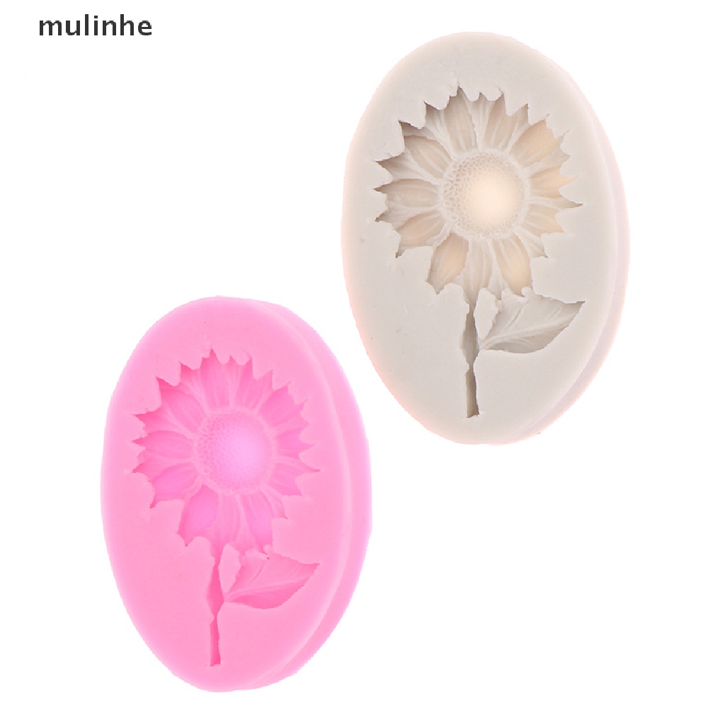 1 Khuôn Silicone Tạo Hình Hoa Hướng Dương Trang Trí Bánh