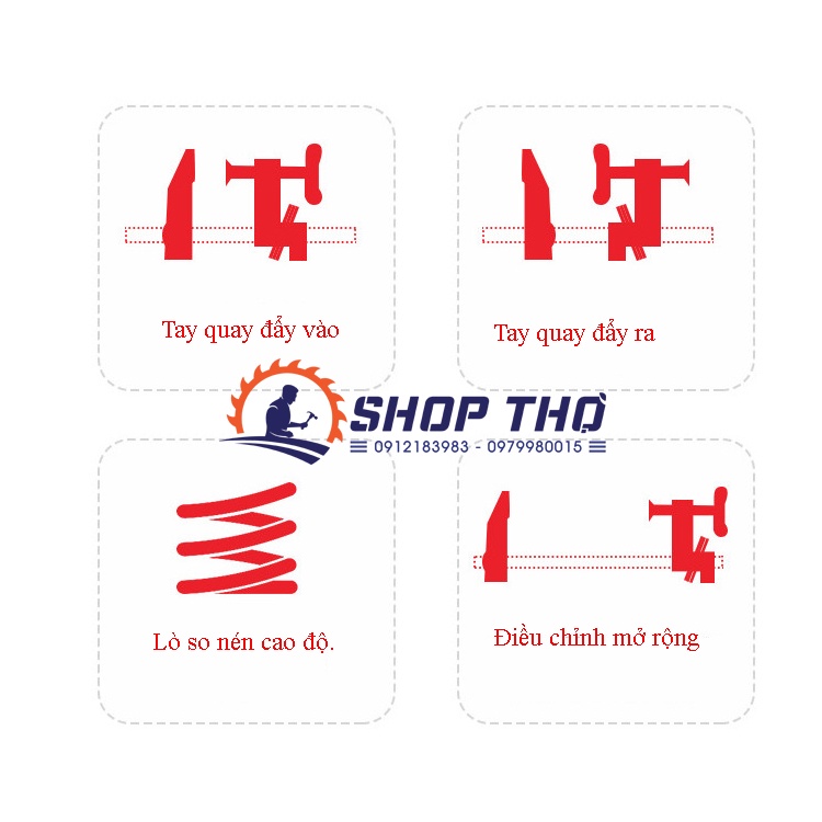 Cảo ống nước  BESSEY D27 có chân + nhựa ngàm kẹp