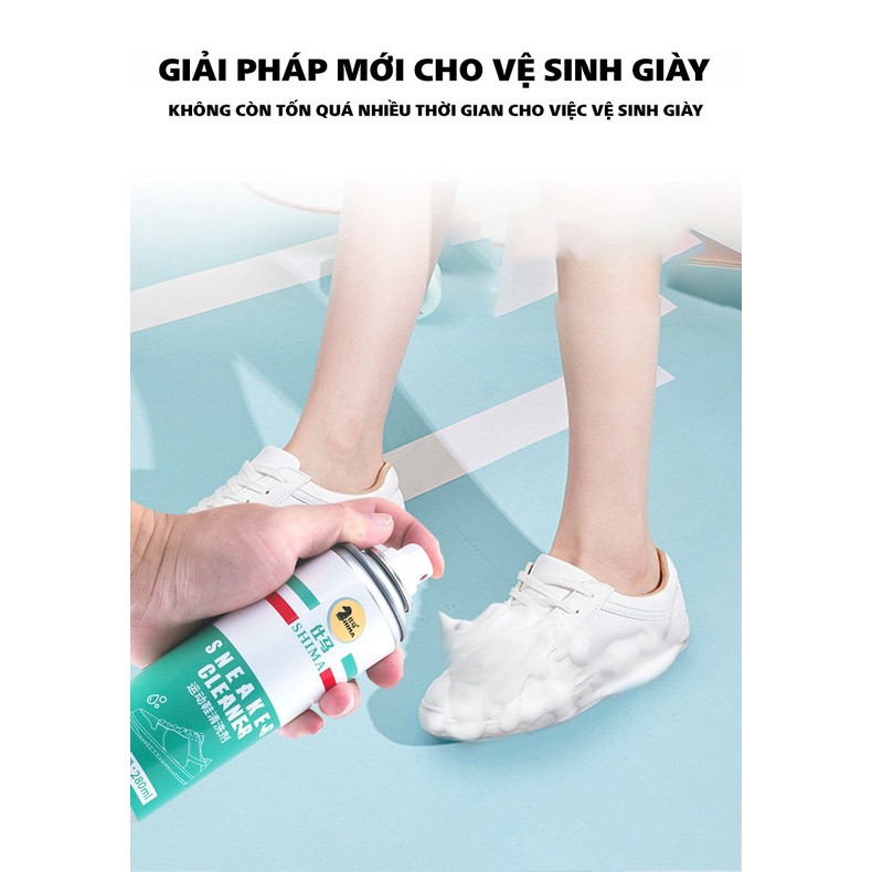 [ NEW 2021] Chai xịt bọt làm sạch giày dép cao cấp