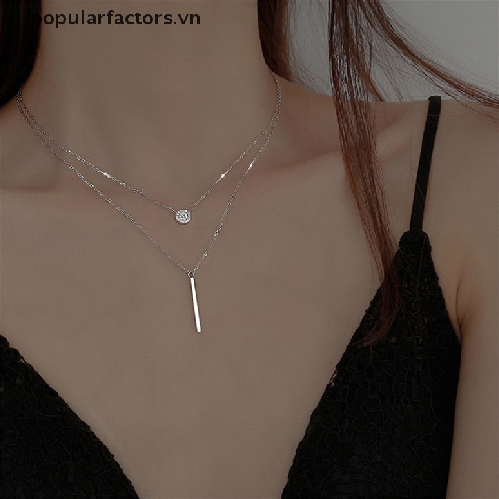 Dây chuyền mặt hình học màu tùy chọn thời trang cho nữ