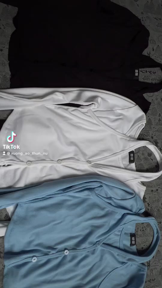 ÁO TAY DÀI PHỐI YẾM TRÒNG CỔ CÀI NÚT CHẤT THUN GÂN MỀM MỊN ĐẸP | BigBuy360 - bigbuy360.vn