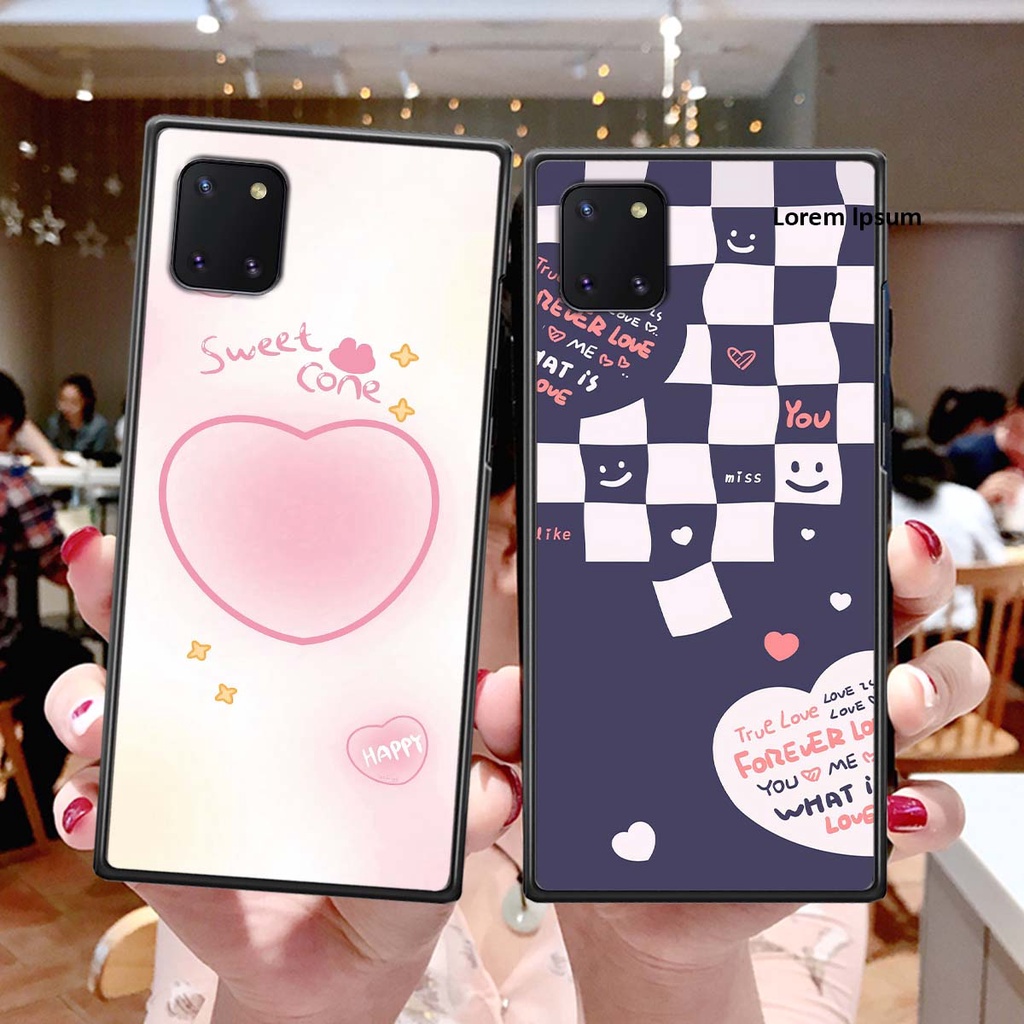 Ốp Samsung Note 10 Lite in hình trái tim, caro kẹo ngọt đầy cá tính siêu đẹp siêu chất