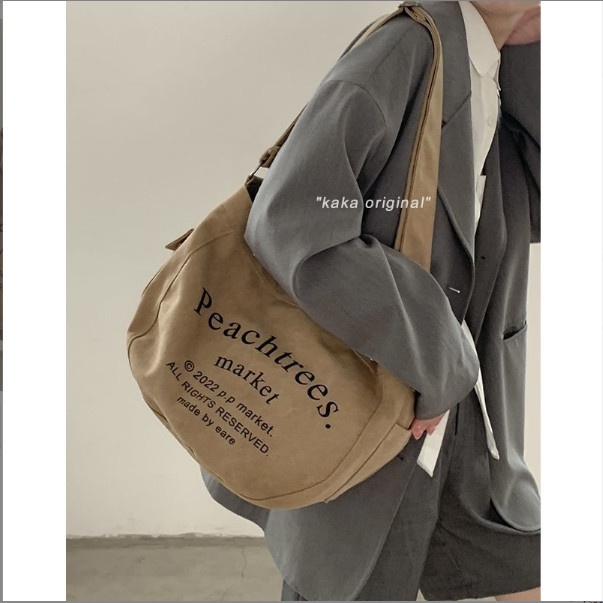 Túi Đeo Chéo, Túi Đeo Vai Vải canvasThiết Kế Mới Thời Trang Theo Phong Cách Nhật Bản Cho Nam Nữ