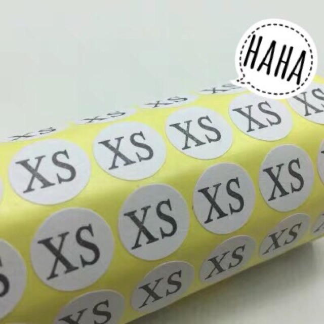 Decal size dán chữ số S M L XL XXL - 250 miếng dán | BigBuy360 - bigbuy360.vn