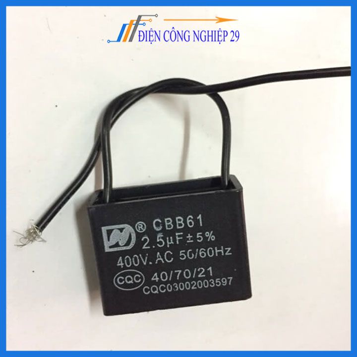 Tụ quạt 450V.AC 1uf-1,5uf -2uf-2,2uf-2,5uf-3uf-4uf-5uf thay thế cho quạt mo tơ động cơ