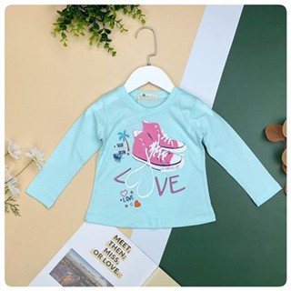 Áo cotton dài tay in hình Bạn gái Từ 1-10, cho bạn từ 10- 30kg. Chất cotton sược siêu mát, hình in đẹp.