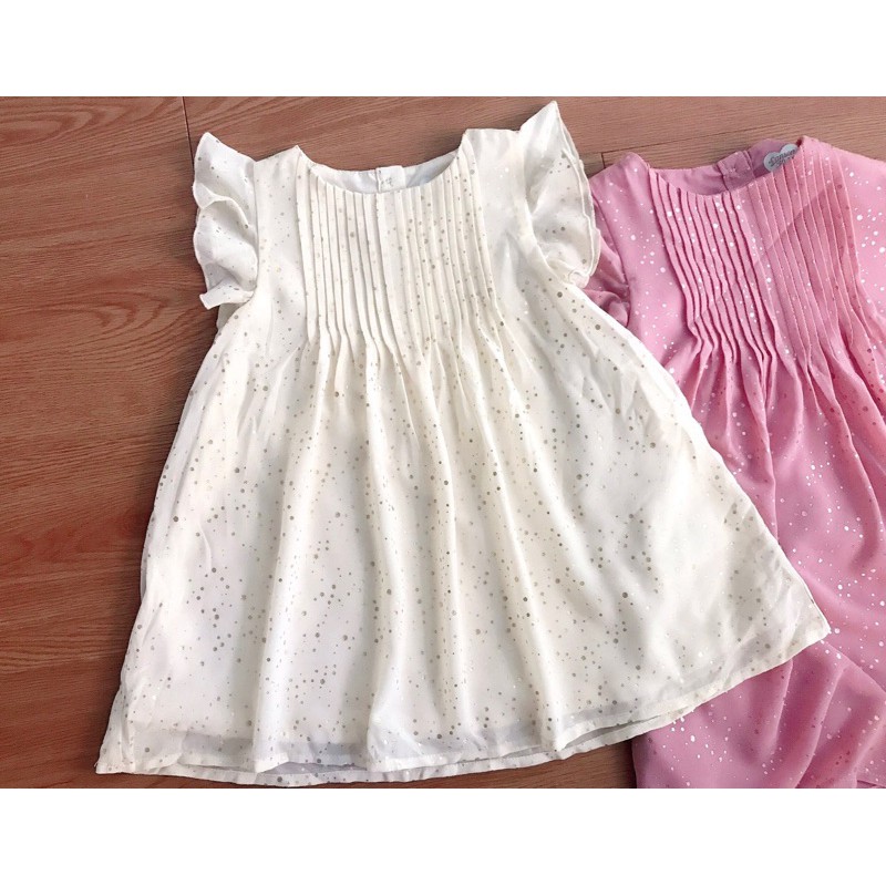 Váy trắng hồng Lanson - RABBITSHOP( HÀNG SALE KO ĐỔI TRẢ)
