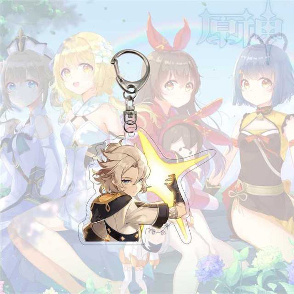 Móc Chìa Khóa Họa Tiết Hoạt Hình Genshin Impact Dễ Thương