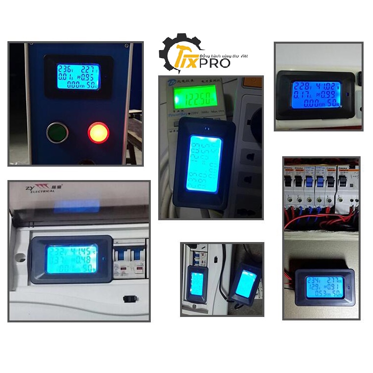 Đồng hồ đo điện AC 20A 6 thông số .