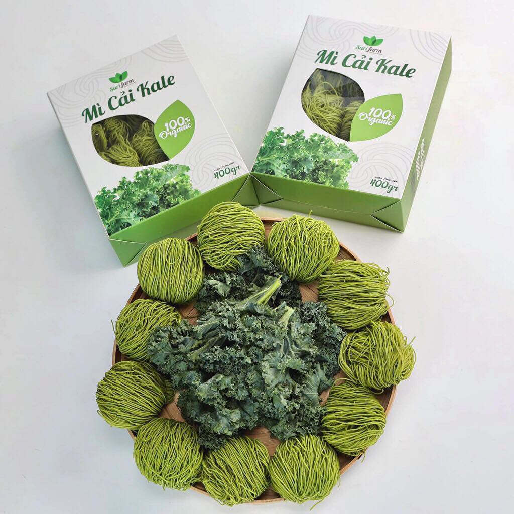Mì cải Kale hữu cơ Surifarm 400gr/hộp 15 vắt
