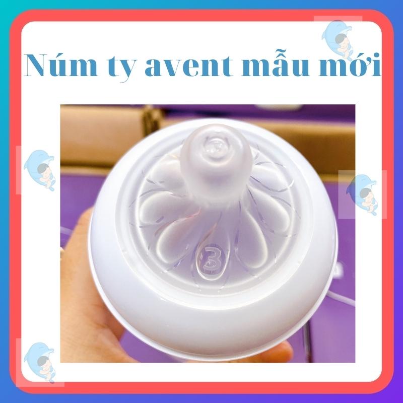 Núm Ti Mô Phỏng Ti Mẹ Avent Natural Vỉ Đôi ( Số 1-4)  Chính Hãng Mẫu Mới, Không BPA, An Toàn Cho Bé