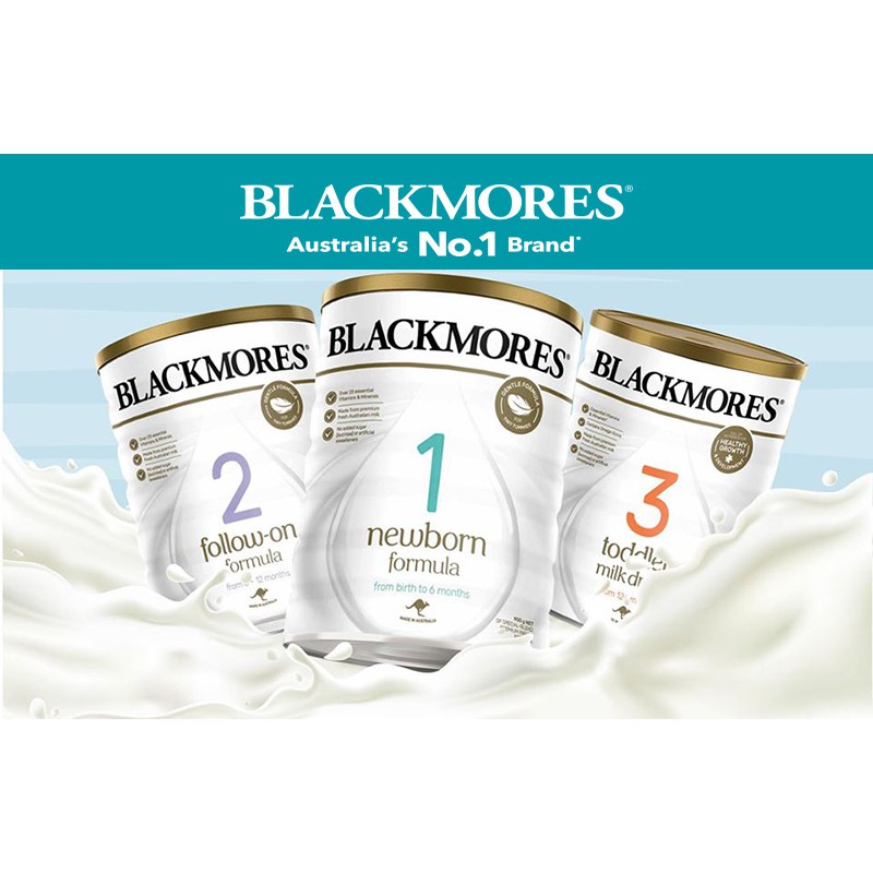 [Mã 267FMCGSALE giảm 8% đơn 500K] Sữa Blackmore Úc số 1-2-3 lon 900gr