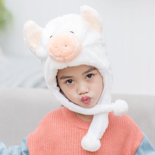 Mũ len lông dạ đầu thú cưng (Mèo, Heo, Cừu, Cá heo, Thỏ, Sư tử, Ếch) đáng yêu