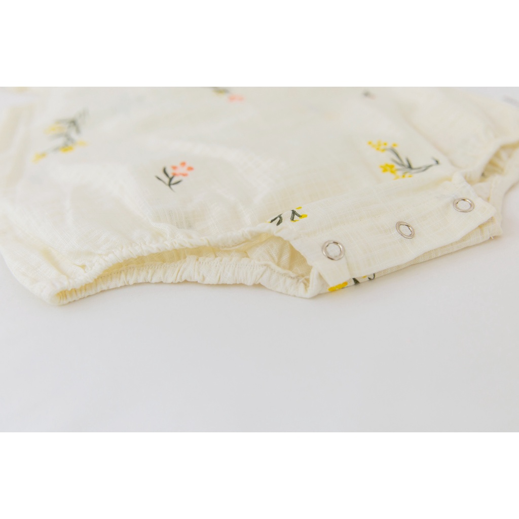 (Hàng thiết kế) Romper bèo cánh tiên vải linen thoáng mát Wings romper_Haaro Babies