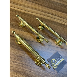 Bộ 2 tay nắm cửa bằng đồng, tay nắm tủ, tay nắm cửa dài 17cm - Tay trúc ĐB