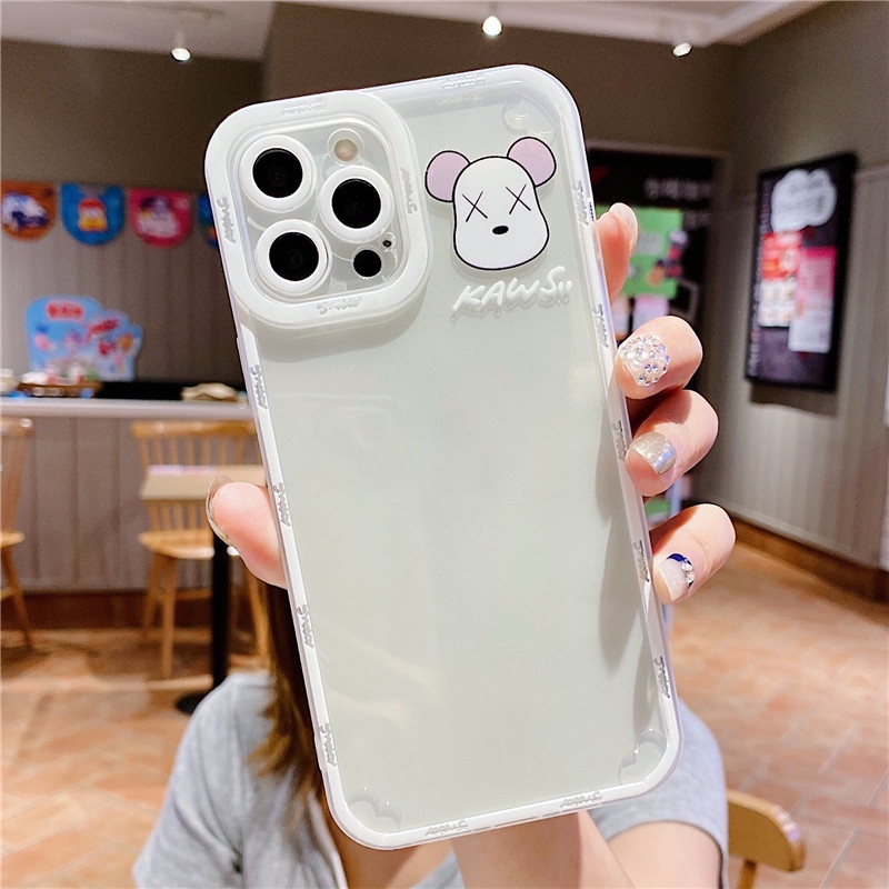 Ốp Lưng Iphone Vuông Viền Bảo Vệ Camera Kaws 6/6plus/6s/6splus/7/7plus/8/8plus/x/xr/xs/11/12/13/pro/max/plus/promax/Maxp
