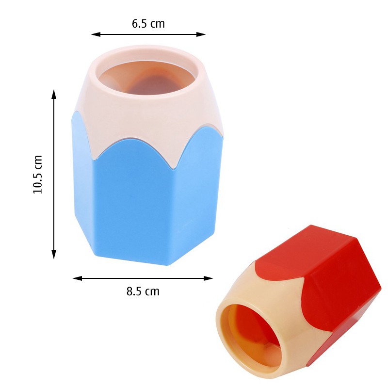 Ống cắm bút hình cây bút chì bằng nhựa nhiều màu sắc