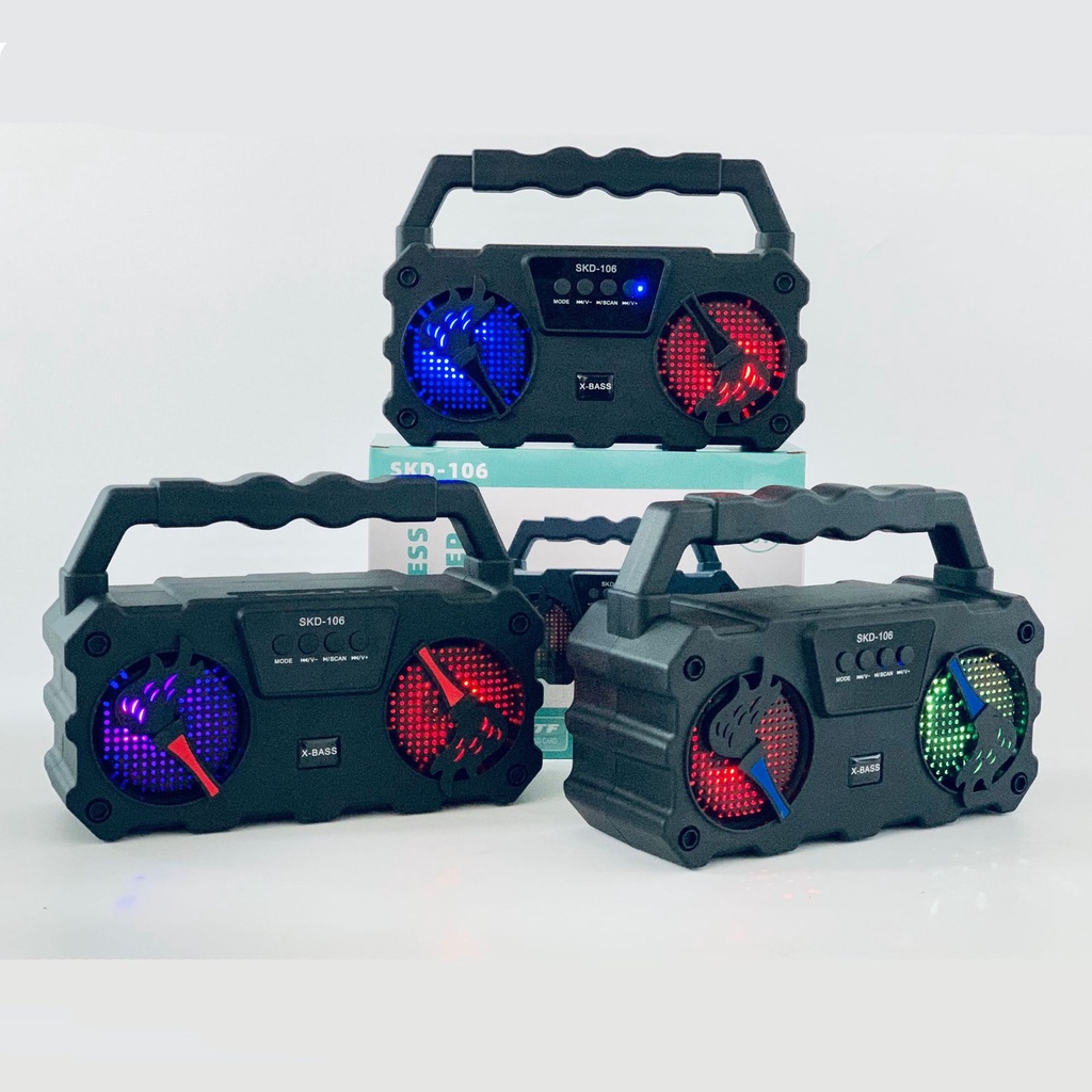 Loa bluetooth kèm mic hát karaoke âm bass siêu mạnh