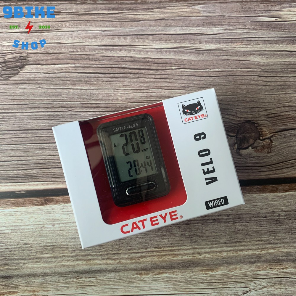 Đồng hồ xe đạp có dây Cateye Velo 9 - Bh 1 năm