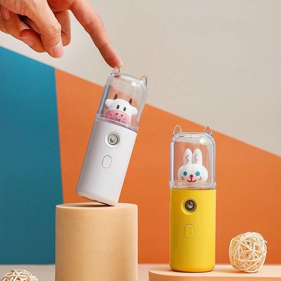 [Sẵn Hàng Giao Ngay] Máy Phun Sương Tạo Ẩm NaNo Mini Giữ Ẩm Cho Da - 2 Hình Thỏ Cute và Bò Sữa Đáng Yêu