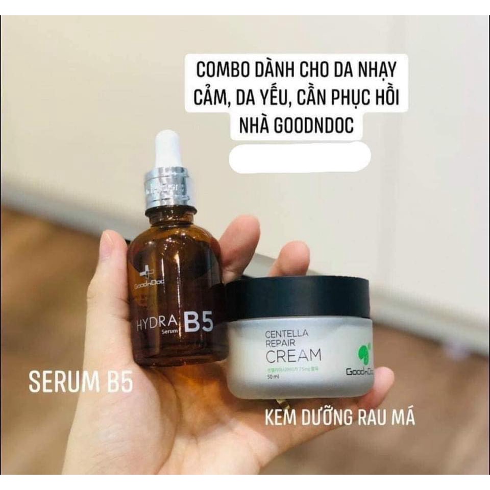 Kem Rau Má Dưỡng Ẩm Phục Hồi Giảm Thâm Nám Trắng Sáng Da Chống Lão Hóa GoodnDoc Centella Repair Cream