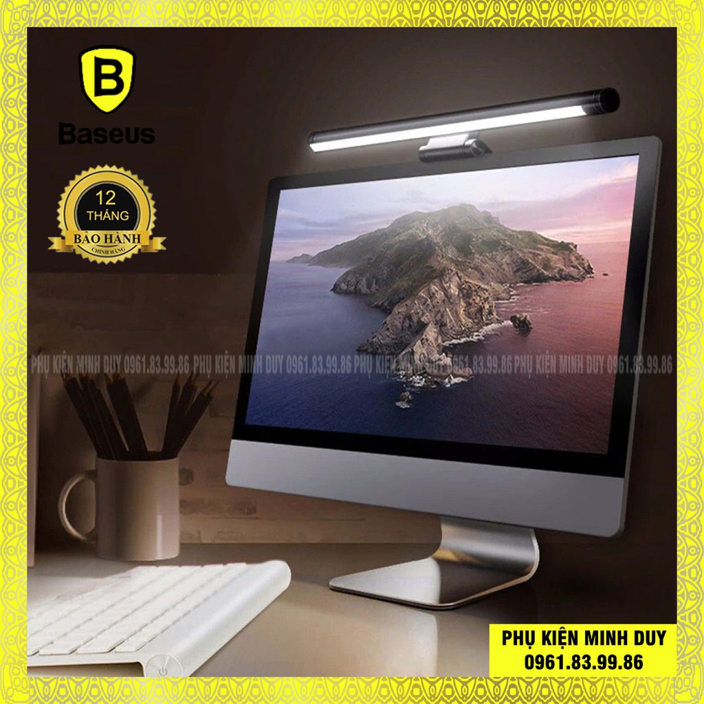 (Phiên bản Pro) Đèn treo màn hình bảo vệ mắt Baseus i-Work Series (USB Stepless Dimming Screen Hanging light)