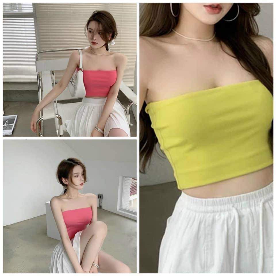 Áo Ống Cúp Ngực Trơn Đủ Màu Chính Phẩm -Ảnh Thật-Áo Bra Trơn