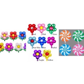 Bóng hình kẹo mút, hoa size trung