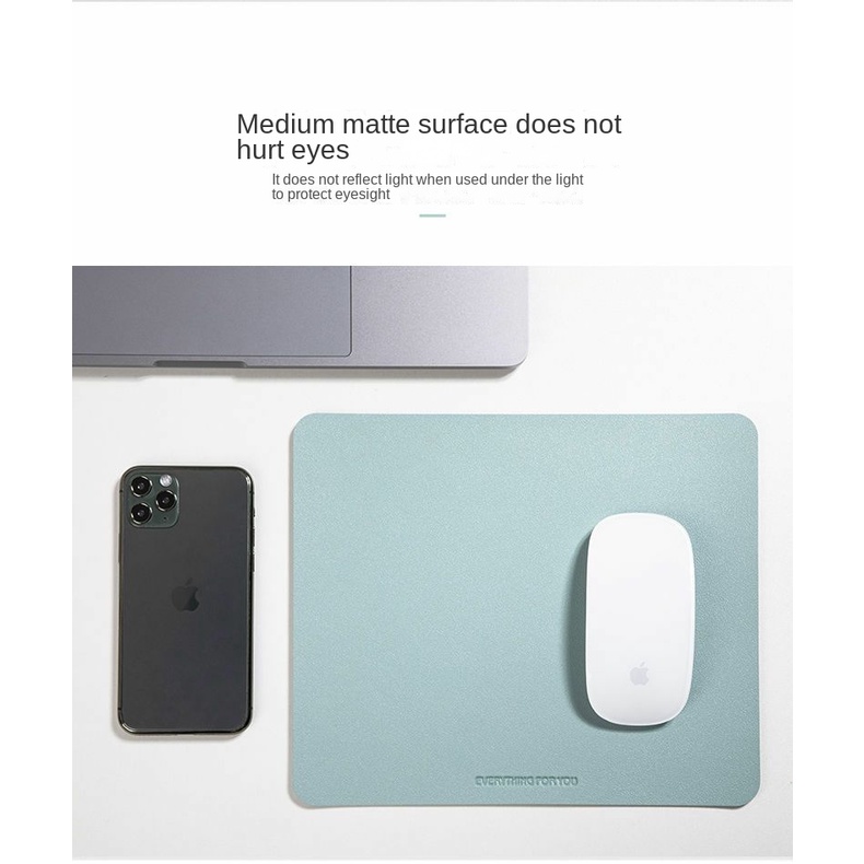 Tấm Lót Chuột Bằng Da Màu Trơn Đơn Giản Tiện Dụng Cho Học Sinh / Văn Phòng