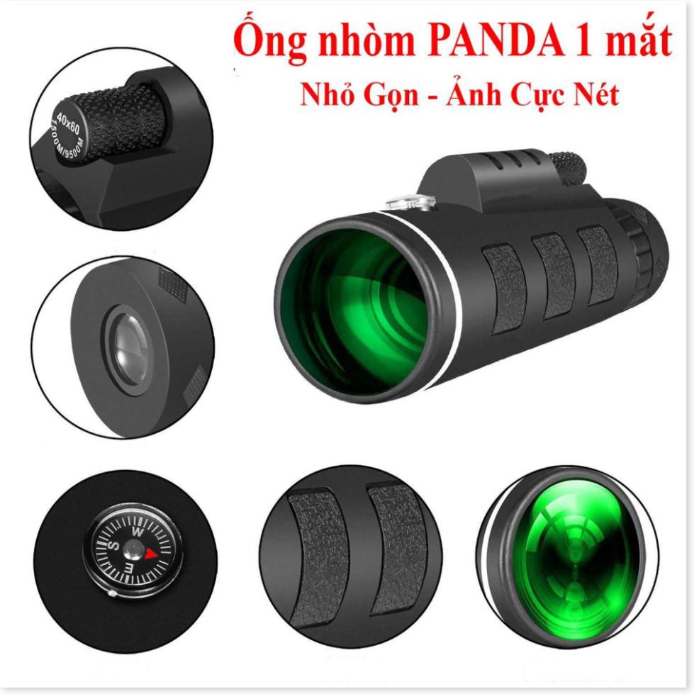 Ống Nhòm Xuyên Kính Gắn Điện Thoại PANDA/MONOCULAR 1 Mắt siêu nét 16x50 Freeship, bảo hành 12 tháng