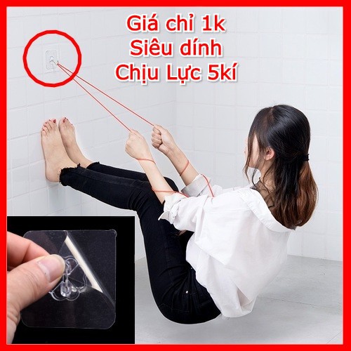 Móc dán tường trong suốt siêu dính chịu lực 10kg treo quần áo, treo đồ dùng dễ sử dụng