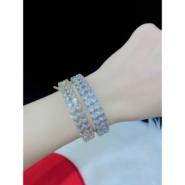 Vòng tay xoàn dát vàng 18 dát bạch kim cao cấp mẫu mới về / 1 chiếc
