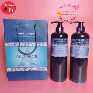 CẶP GỘI XẢ COLLAGEN PHỤC HỒI TÓC HISCHER ARGAN 1000MLx2
