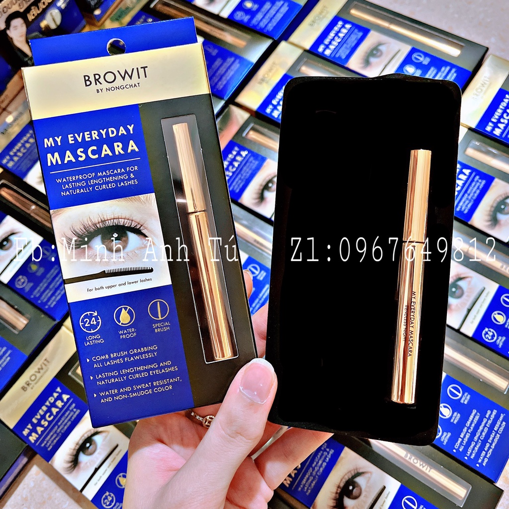 Cây chuốt long mi chốnǥ nước Browit by Nong Chat My Everyday Mascara Thái Lan