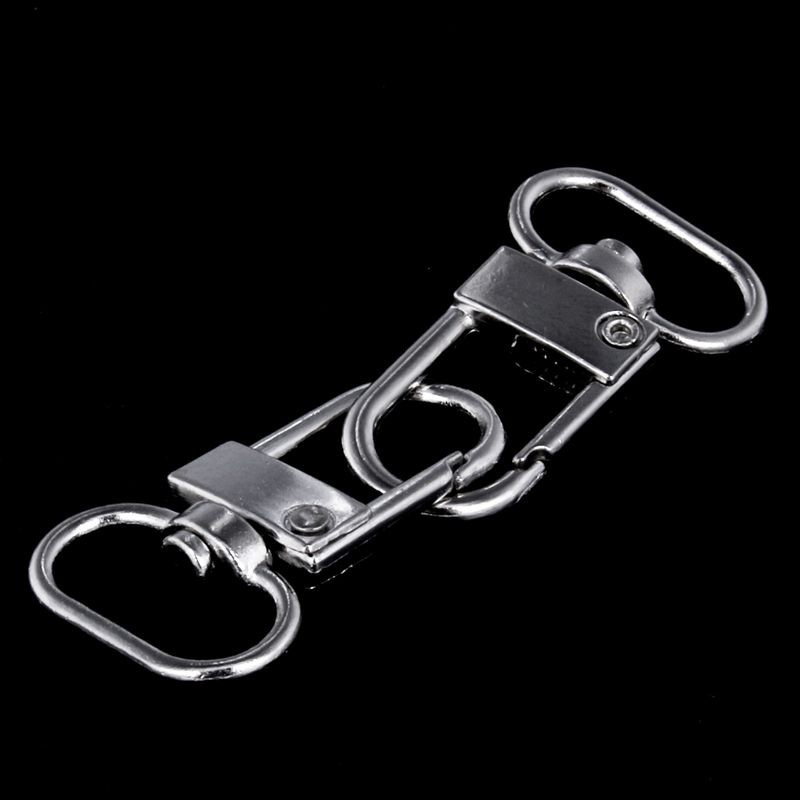 10 pieces Swivel Carabiner Hook Sier Key Chain 18mm x 33 mm