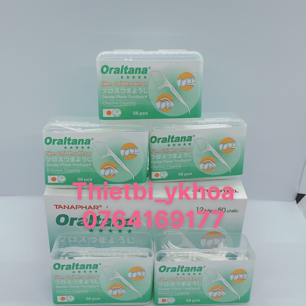 Tăm Chỉ Nha Khoa Oraltana - Lọ 100 Cái - Tăm Kẽ Răng Oraltana, Xỉa Răng, Chăm Sóc Răng Lợi- Tăm Chỉ Nha Khoa An Toàn