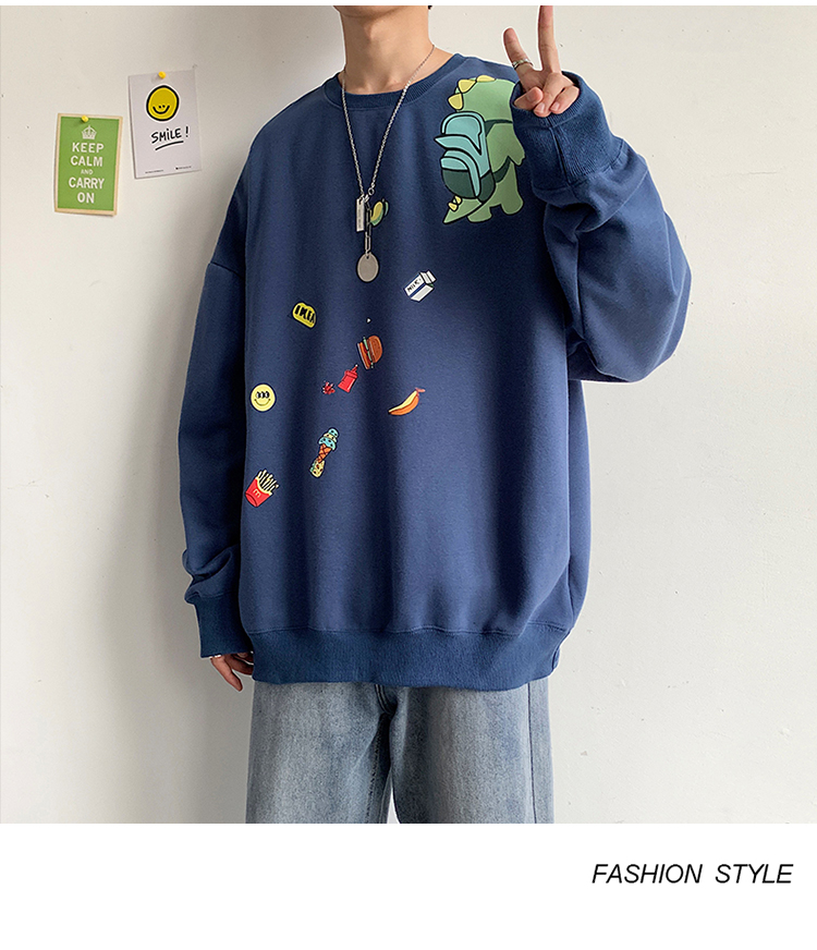 Áo tay dài dáng rộng cổ tròn thời trang phong cách cho nam | BigBuy360 - bigbuy360.vn