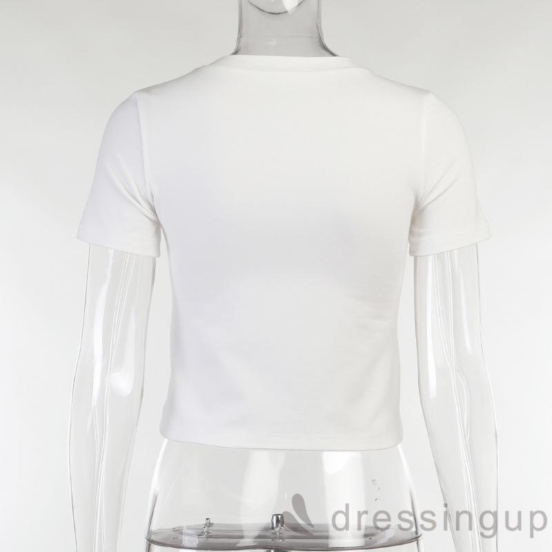 Áo Thun Tay Ngắn Cổ Tròn In Hình Thiên Thần Ác Quỷ Thời Trang Cho Nữ