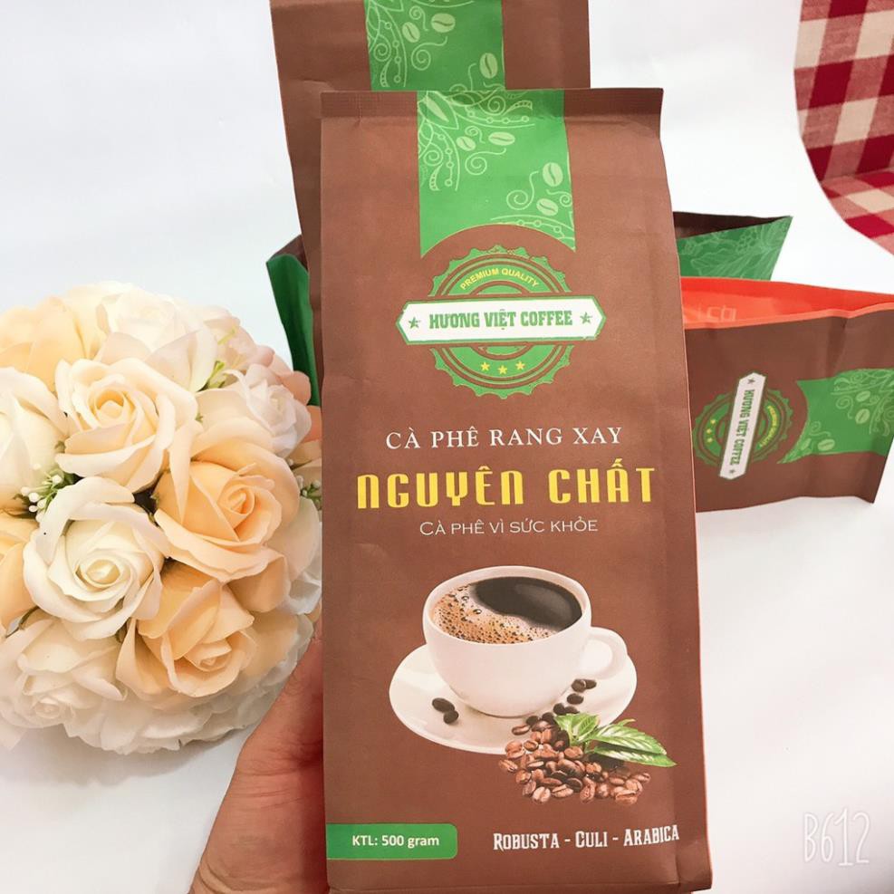 [Nông Sản Sạch] Combo 1kg cà phê nguyên chất rang mộc Foody Coffee – Hương Việt 500g (tùy chọn phin)