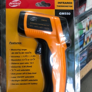 Đo nhiệt độ thân nhiệt, máy đo nhiệt độ hồng ngoại benetech gm550