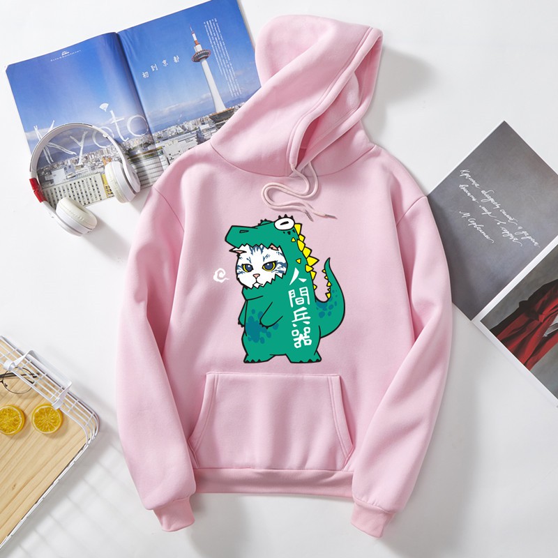 Áo Hoodie Dài Tay In Hình Hoạt Hình Dễ Thương Dành Cho Cặp Đôi | BigBuy360 - bigbuy360.vn