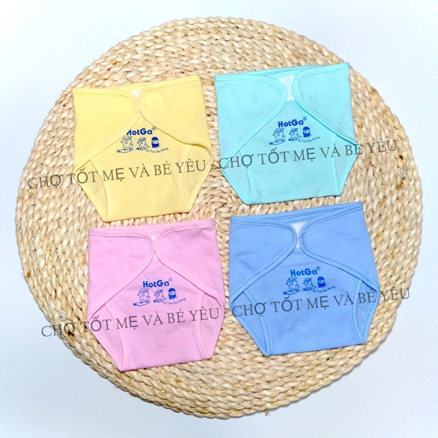 COMBO 5 TÃ DÁN VẢI COTTON CAO CẤP HOTGA (LOẠI MÀU ),Tã dán sơ sinh