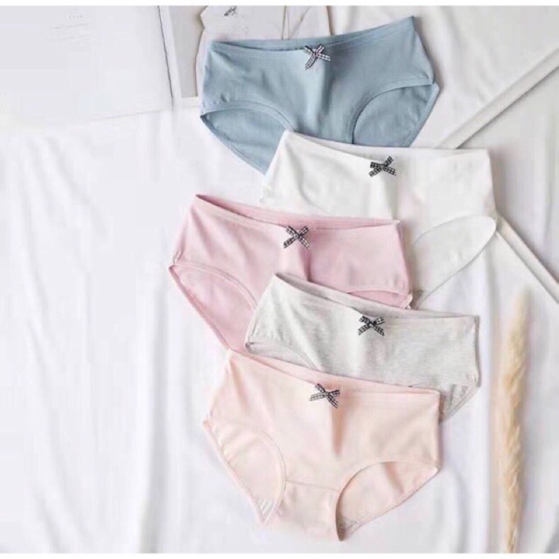 [SIÊU SALE] Quần Lót Cotton Basic Cạp Nơ Kháng Khuẩn Hàng Cao Cấp