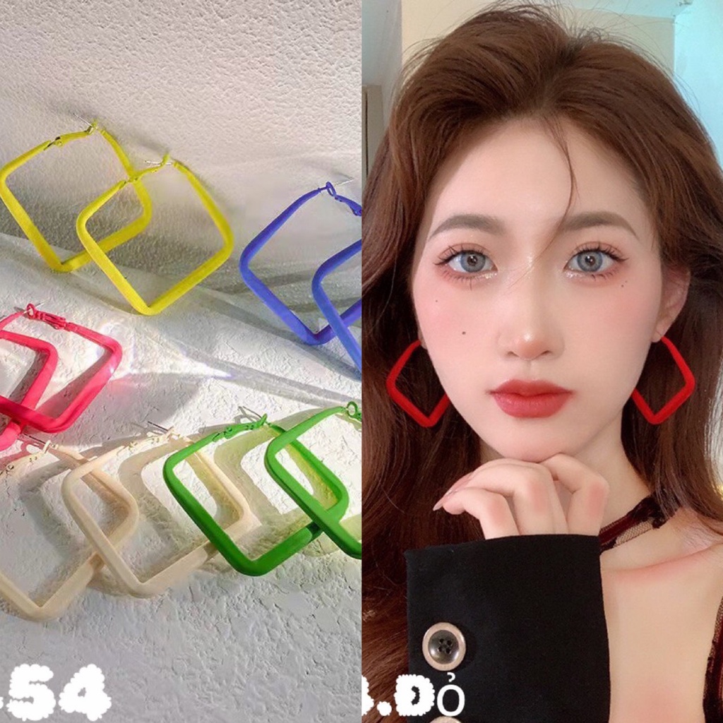 Bông tai nữ mạ vàng phong cách Hàn Quốc hoa tai tròn, dài thiết kế đẹp Vintage SALA