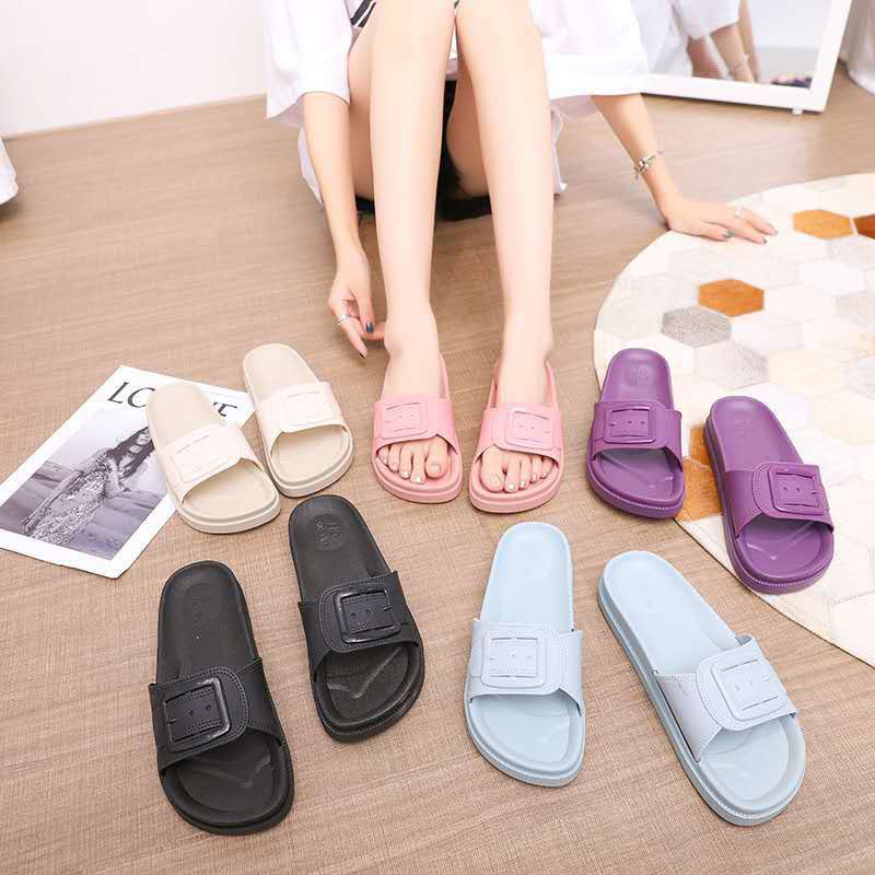 DÉP NỮ THỜI TRANG MWC - DÉP NỮ QUAI NGANG ĐẾ BỆT - DÉP NỮ GIẢ KHÓA SIÊU XINH SIÊU HOT NUDE- 3409